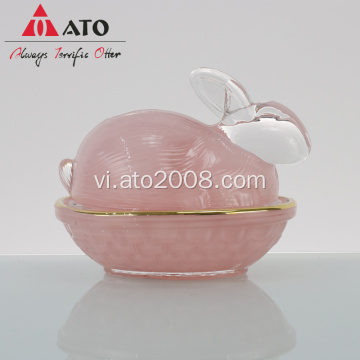 ATO Rabbit hình dạng thủy tinh Candy Jar Galss Tank